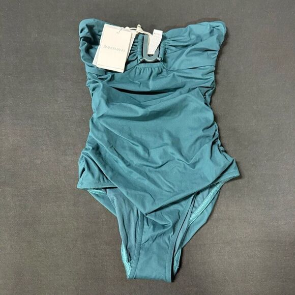 Zimmermann Other - New Zimmermann Sculpt Link One Piece Swimsuit Bottle Green 0